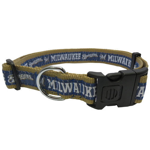 Milwaukee Brewers Woven Dog Collar