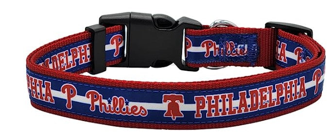 PHiladelphia Phillies Woven Dog Collar