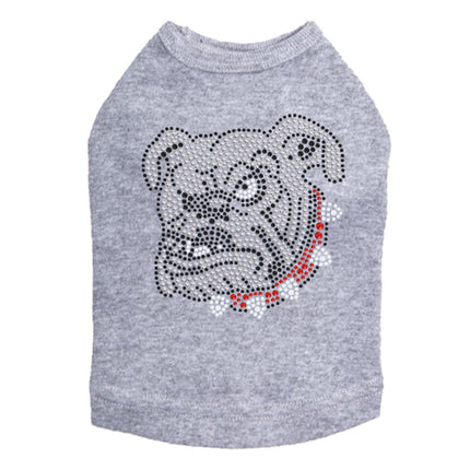 Bulldog Face (White) - Dog Tank