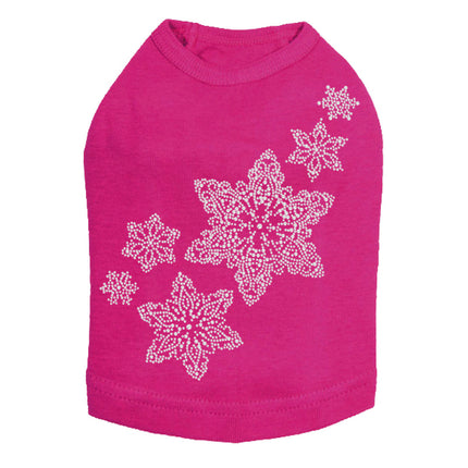 Rhinestone Snowflakes - Dog Tank