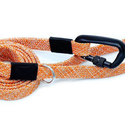 Adventure Style Mountain Sunrise Flat Weave Climbing Rope Dog Leash