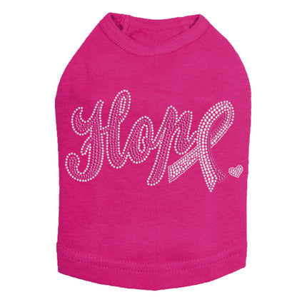 Hope with Cancer Ribbon - Dog Tank