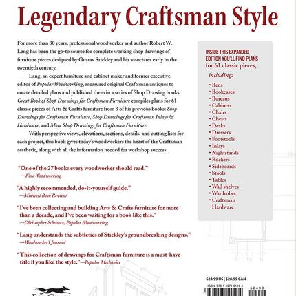 Great Book of Shop Drawings for Craftsman Furniture, Revised & Expanded Second Edition