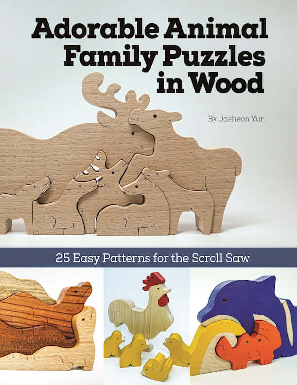 Adorable Animal Family Puzzles in Wood