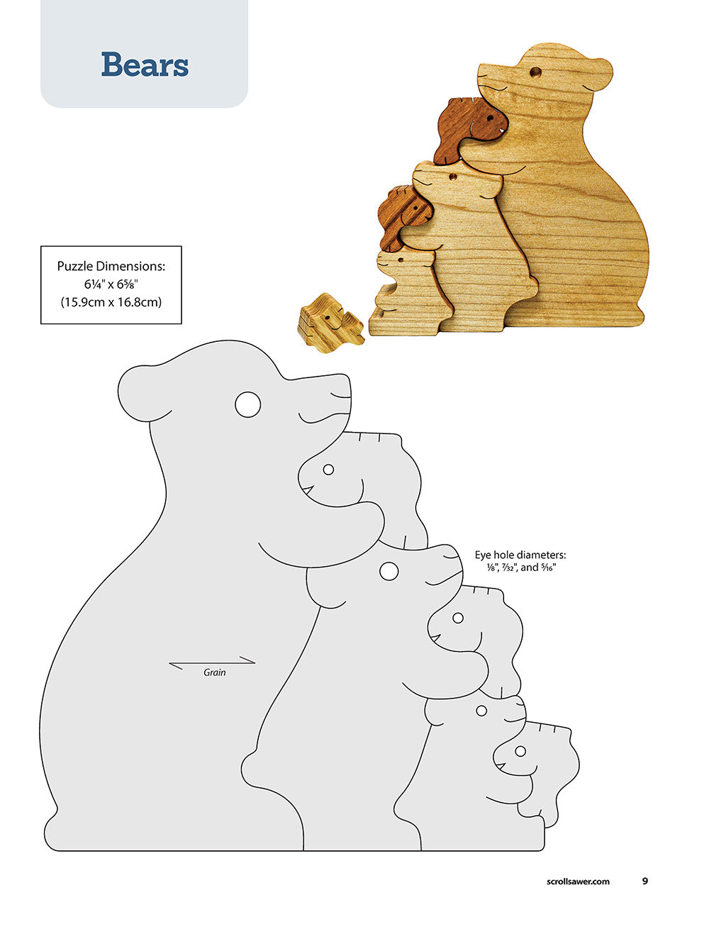 Adorable Animal Family Puzzles in Wood