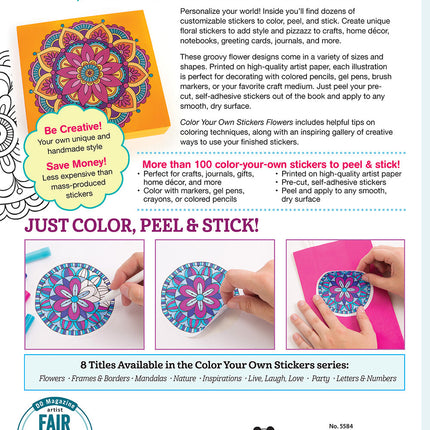 Color Your Own Stickers Flowers