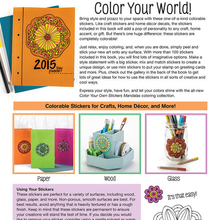 Color Your Own Stickers Mandalas