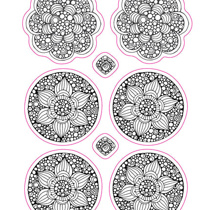 Color Your Own Stickers Mandalas