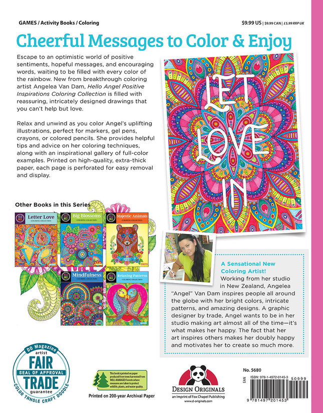 Hello Angel Positive Inspirations Coloring Collection