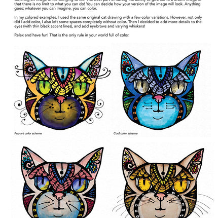 Funky Cats Coloring Book