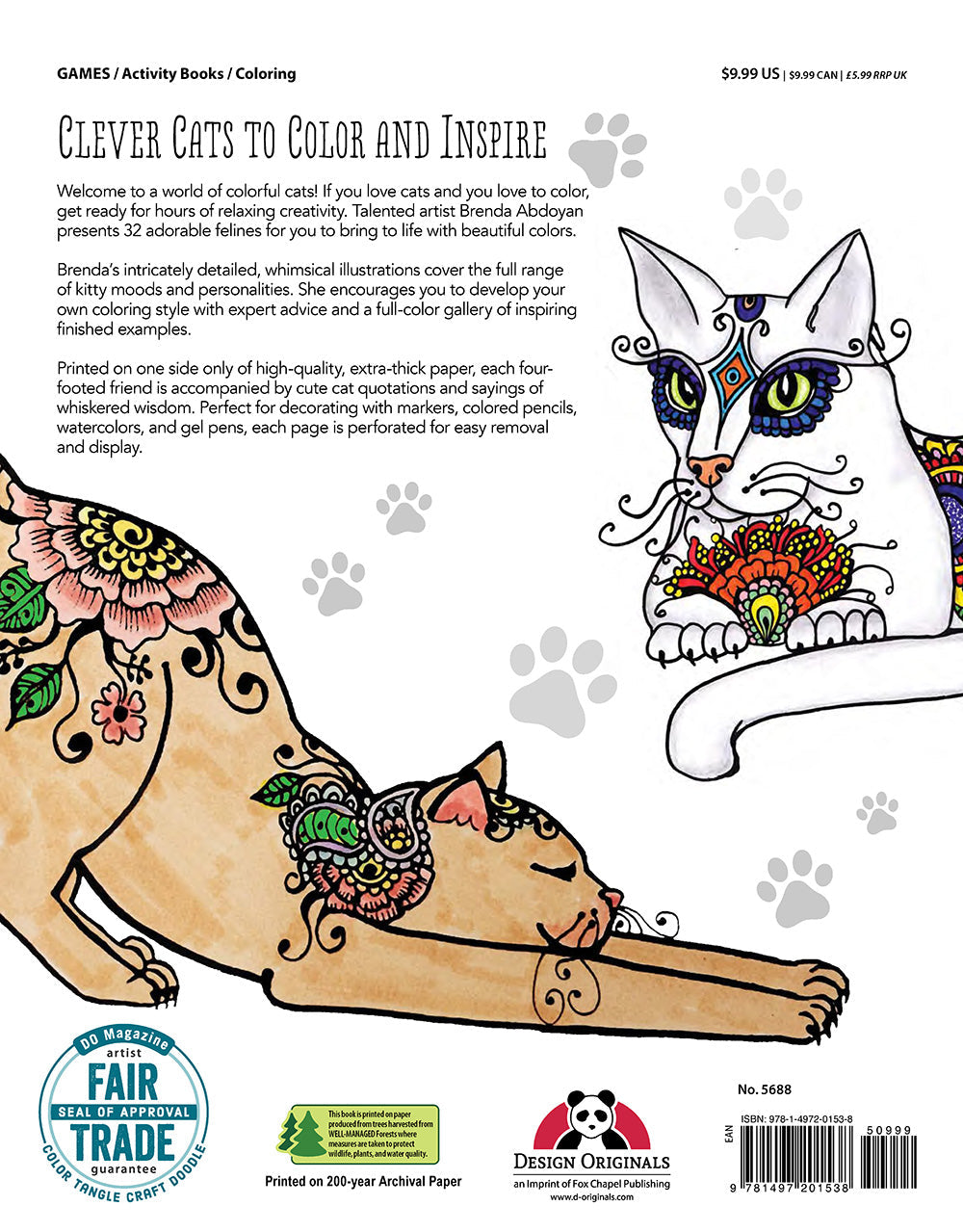 Funky Cats Coloring Book