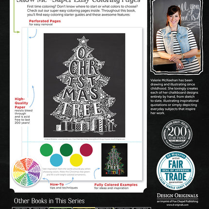 Chalk-Style Holiday Coloring Book