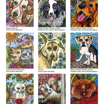 Lovable Dogs Coloring Book