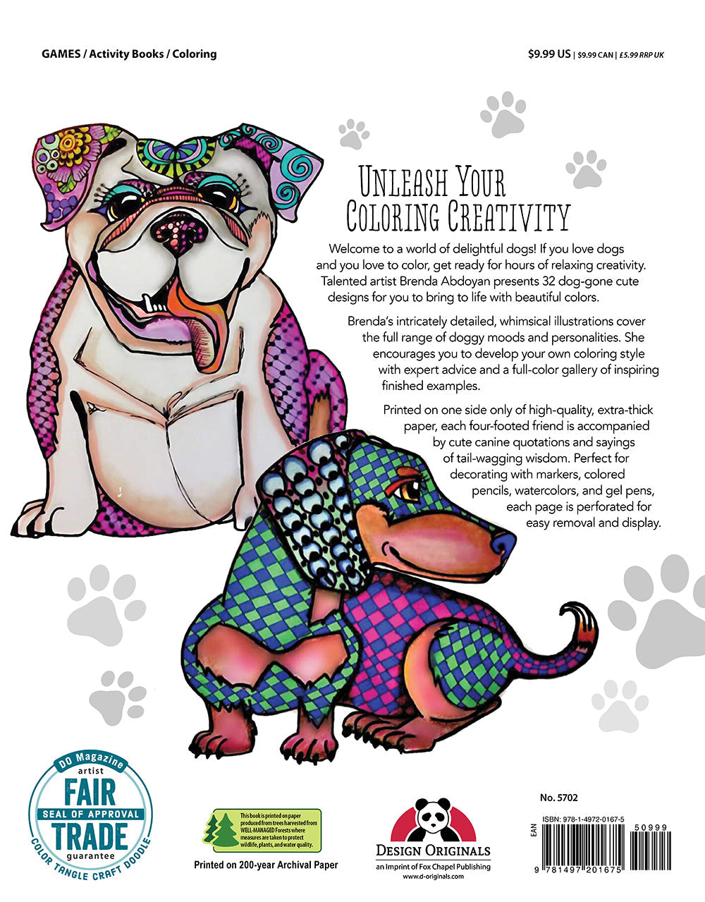 Lovable Dogs Coloring Book