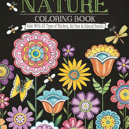 Chalk-Style Nature Coloring Book