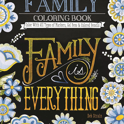 Chalk-Style Family Coloring Book