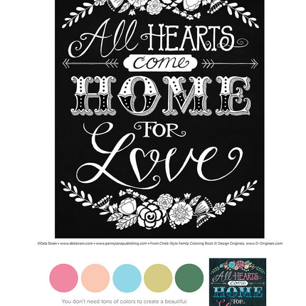 Chalk-Style Family Coloring Book