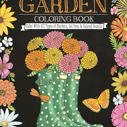 Chalk-Style Garden Coloring Book