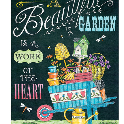 Chalk-Style Garden Coloring Book