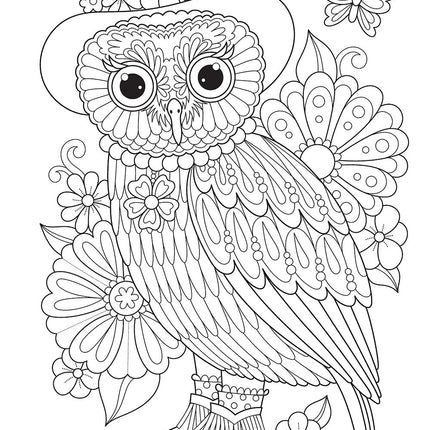 Groovy Owls Coloring Book