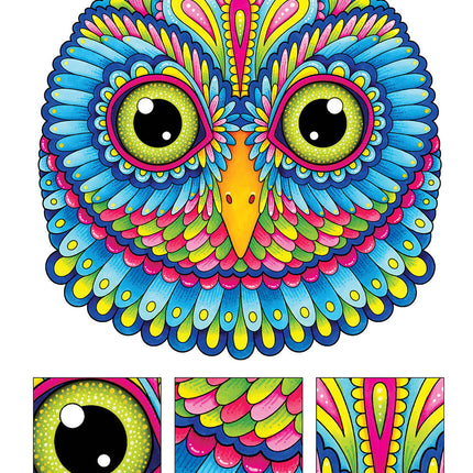 Groovy Owls Coloring Book