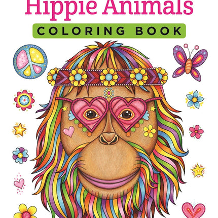 Hippie Animals Coloring Book