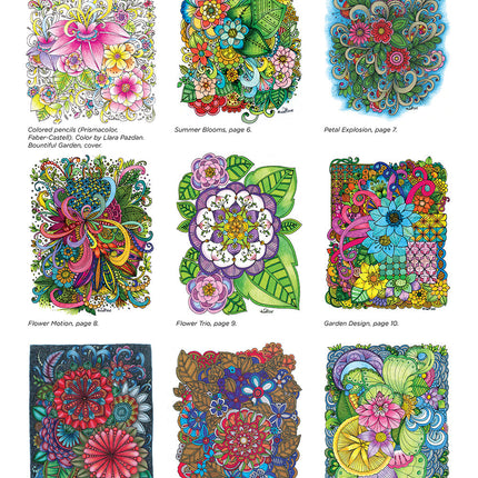 KC Doodle Art Beautiful Blooms Coloring Book