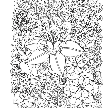 KC Doodle Art Beautiful Blooms Coloring Book