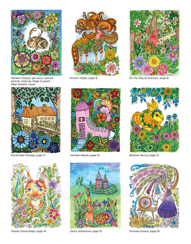 KC Doodle Art Fantasy Garden Coloring Book