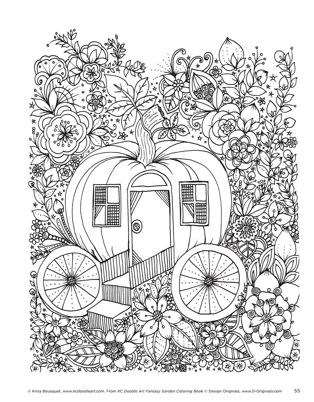 KC Doodle Art Fantasy Garden Coloring Book