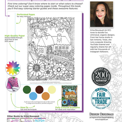 KC Doodle Art Fantasy Garden Coloring Book