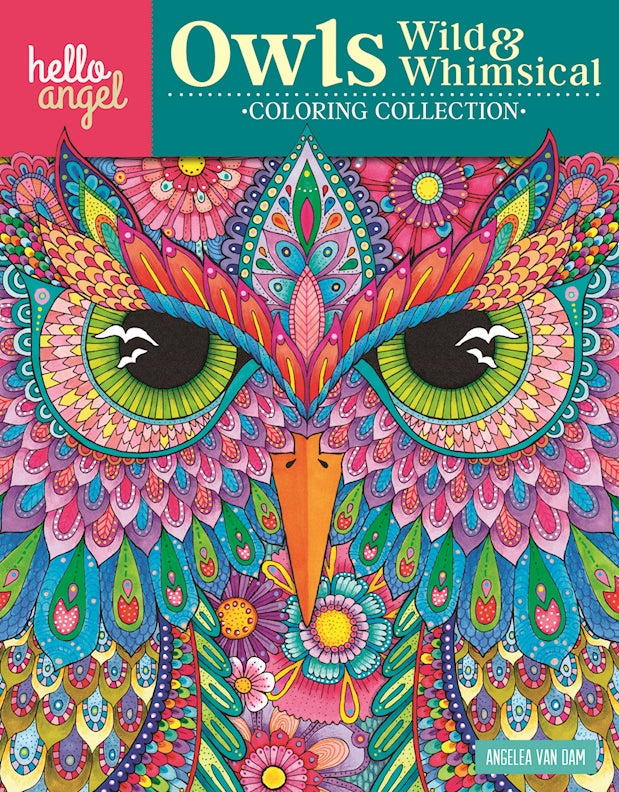 Hello Angel Owls Wild & Whimsical Coloring Collection