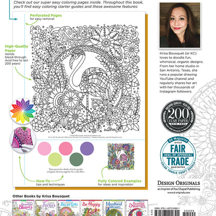 KC Doodle Art Whimsical Animals Coloring Book