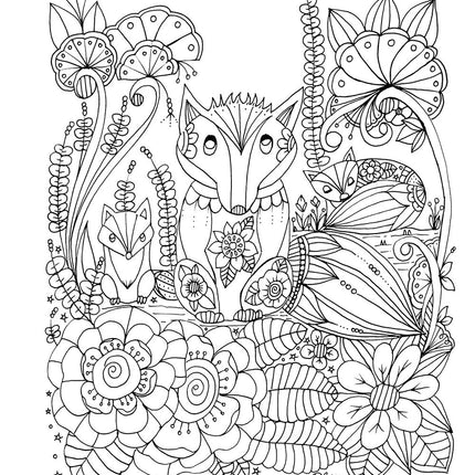 KC Doodle Art Woodland Whispers Coloring Book