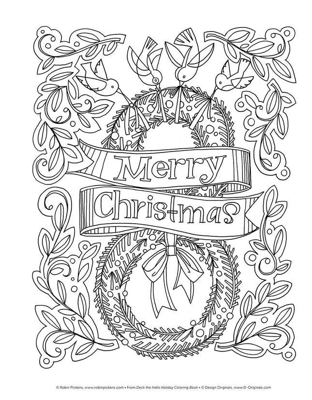 Deck the Halls Holiday Coloring Book