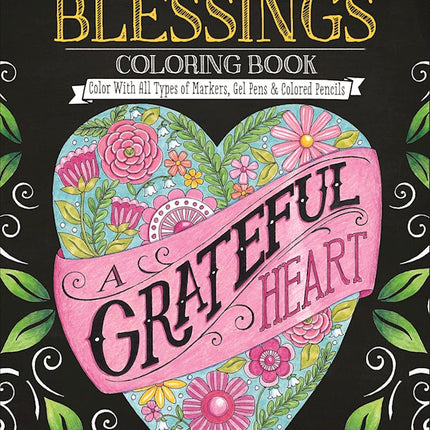 Chalk-Style Blessings Coloring Book