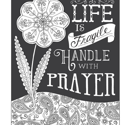 Chalk-Style Blessings Coloring Book