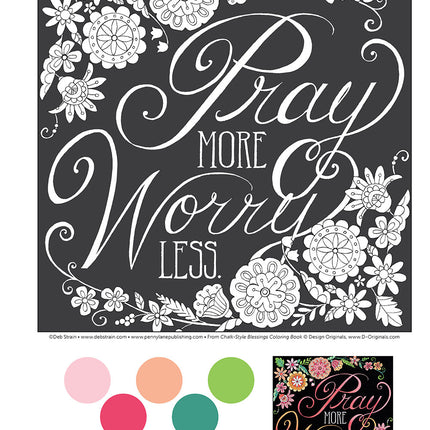 Chalk-Style Blessings Coloring Book