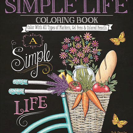 Chalk-Style Simple Life Coloring Book