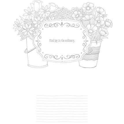 Chalk-Style Simple Life Coloring Book