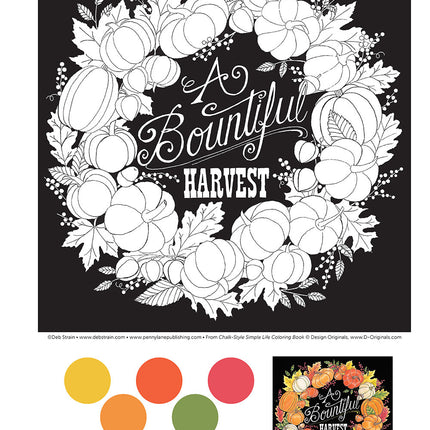 Chalk-Style Simple Life Coloring Book