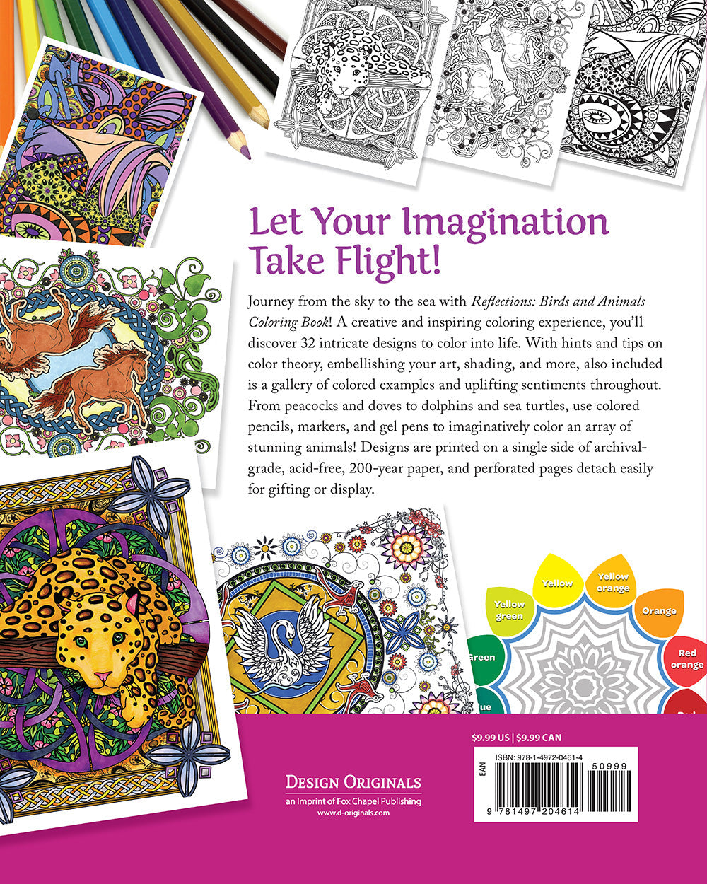 Reflections: Birds and Animals Coloring Book