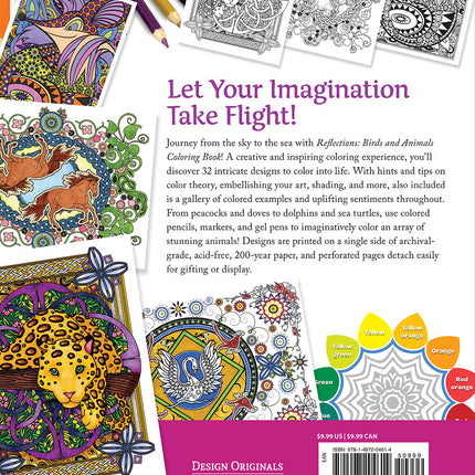 Reflections: Birds and Animals Coloring Book