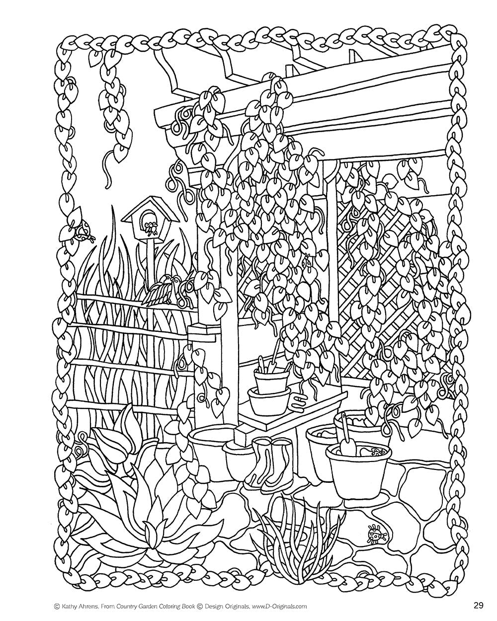 Country Garden Coloring Book