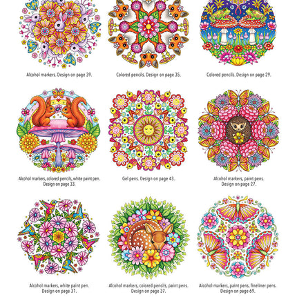 Woodland Mandalas Coloring Book