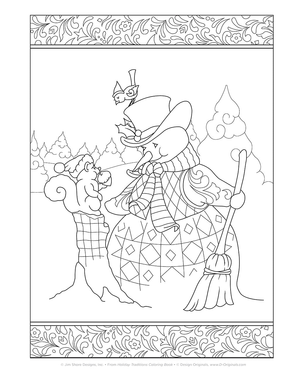 Jim Shore Holiday Traditions Coloring Book