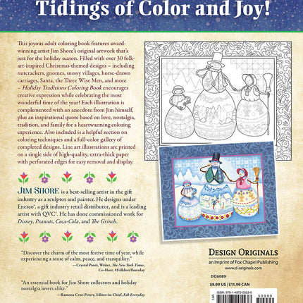 Jim Shore Holiday Traditions Coloring Book