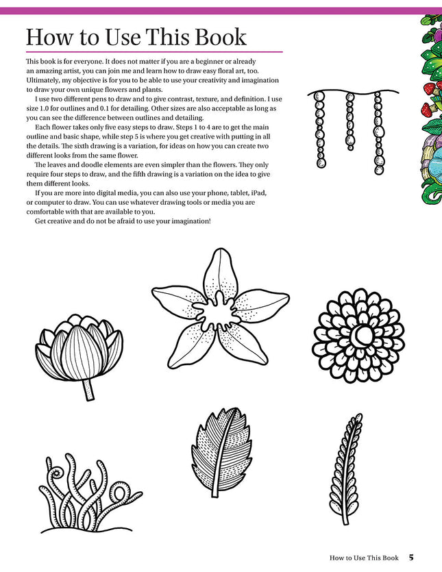 Drawing Florals in 5 Easy Steps