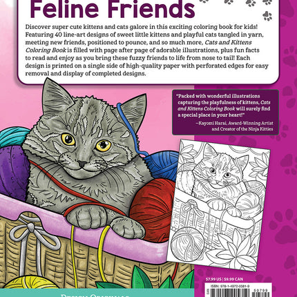 Cats & Kittens Coloring Book