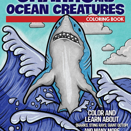 Sharks and Ocean Creatures Coloring Book